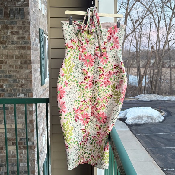 🆕🌸 Avec Les Filles Wild Daisy Floral Jacquard Sheath Dress Size 6 Cocktail Party - Picture 5 of 17